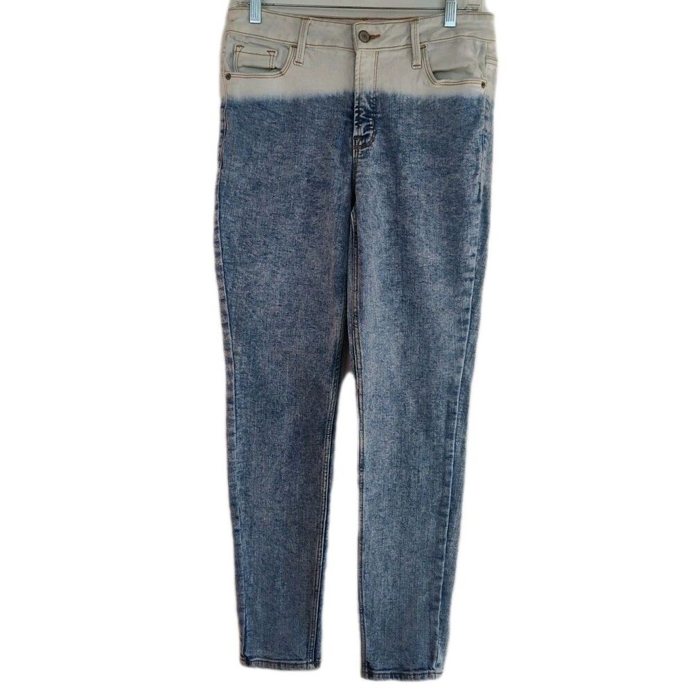 Old Navy Jeans Women's‎ Size 8 2-Tone Blue Rockstar Super Skinny High Rise